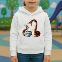 Funny Japanese Kawaii Ramen Snake Cute Ball Python Kids Hoodie thumb 3