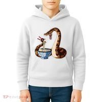 Funny Japanese Kawaii Ramen Snake Cute Ball Python Kids Hoodie thumb 4