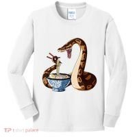 Funny Japanese Kawaii Ramen Snake Cute Ball Python Kids Long Sleeve Shirt thumb 0