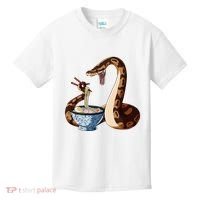 Funny Japanese Kawaii Ramen Snake Cute Ball Python Kids T-Shirt thumb 0