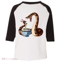 Funny Japanese Kawaii Ramen Snake Cute Ball Python Toddler Fine Jersey T-Shirt thumb 0