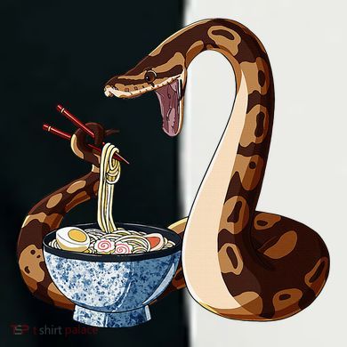 Funny Japanese Kawaii Ramen Snake Cute Ball Python Toddler Fine Jersey T-Shirt