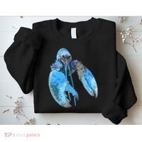 Funny Jumpscare Lobster Meme Blue Crustacean Sweatshirt thumb 2