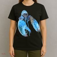 Funny Jumpscare Lobster Meme Blue Crustacean T-Shirt thumb 4
