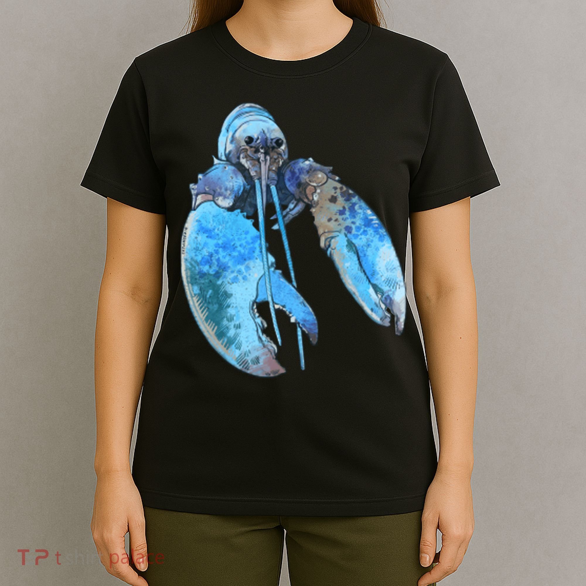 Funny Jumpscare Lobster Meme Blue Crustacean T-Shirt