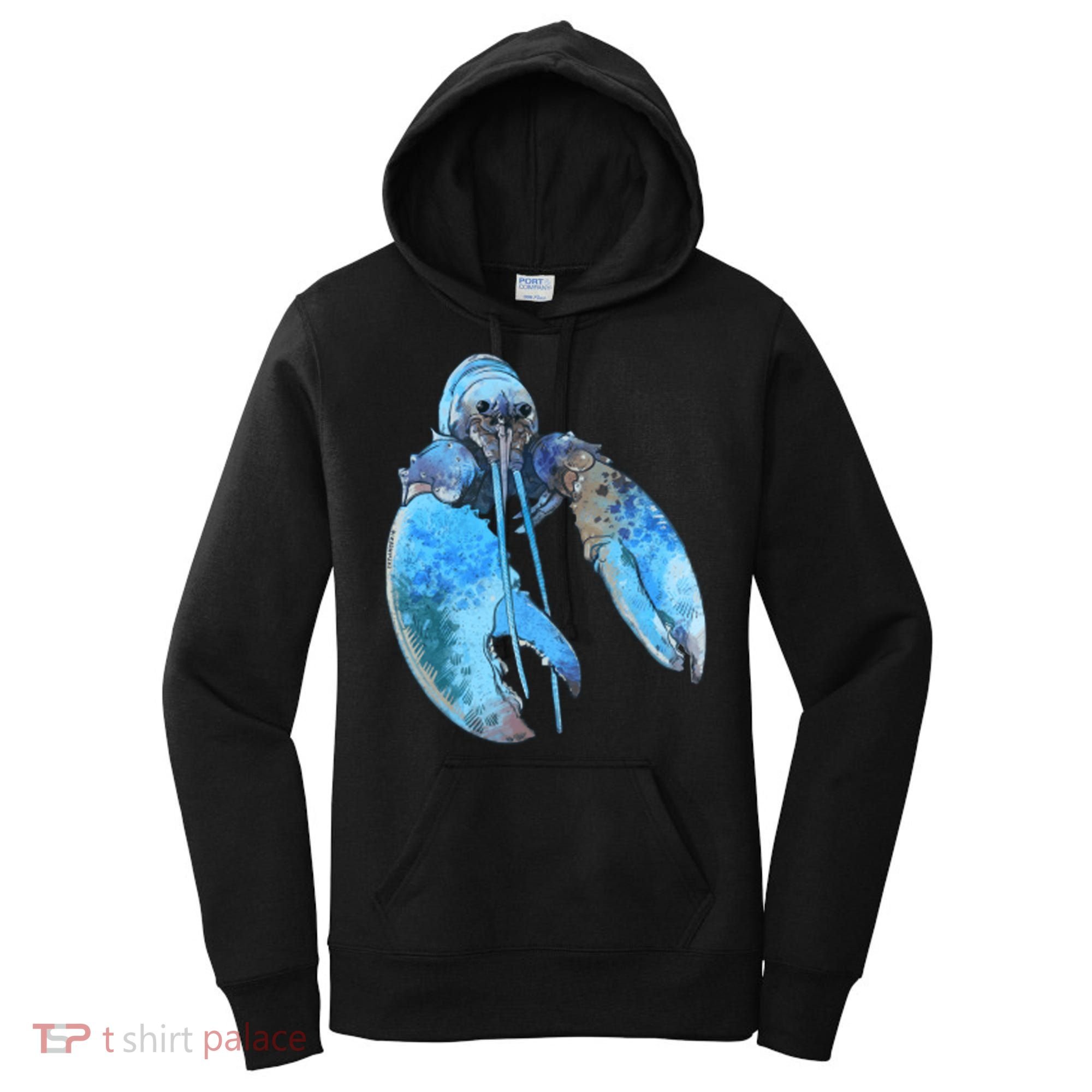 Funny Jumpscare Lobster Meme Blue Crustacean Women's Hoodie