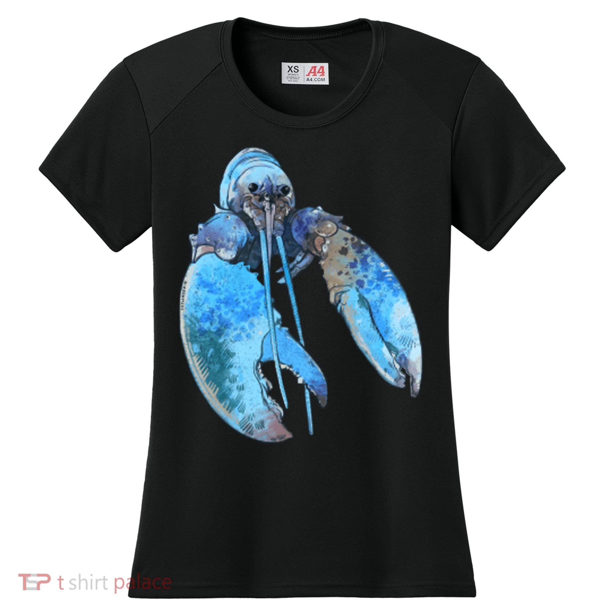 Funny Jumpscare Lobster Meme Blue Crustacean Women's Cooling Performance Crew T-Shirt