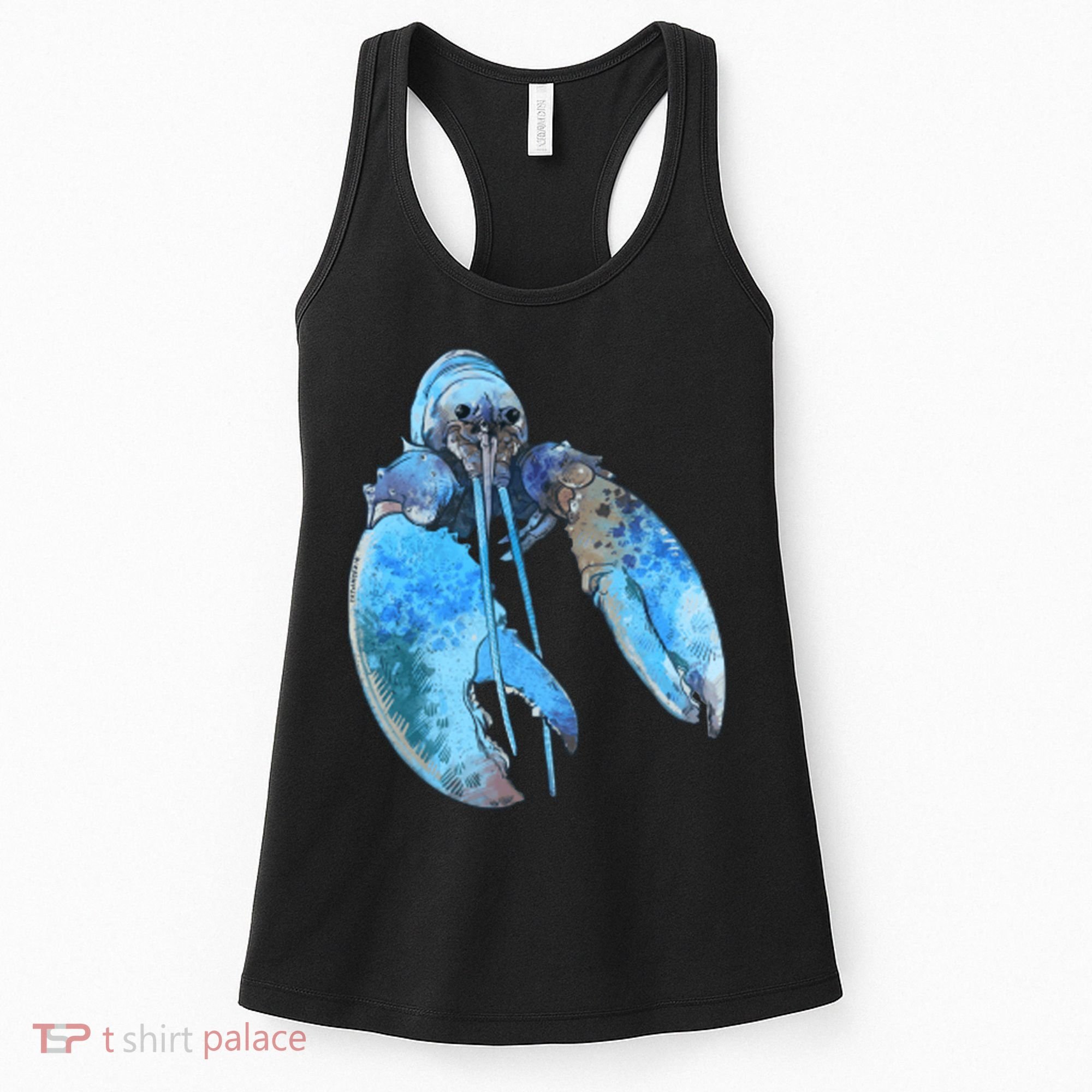 Funny Jumpscare Lobster Meme Blue Crustacean Women's Tank Top