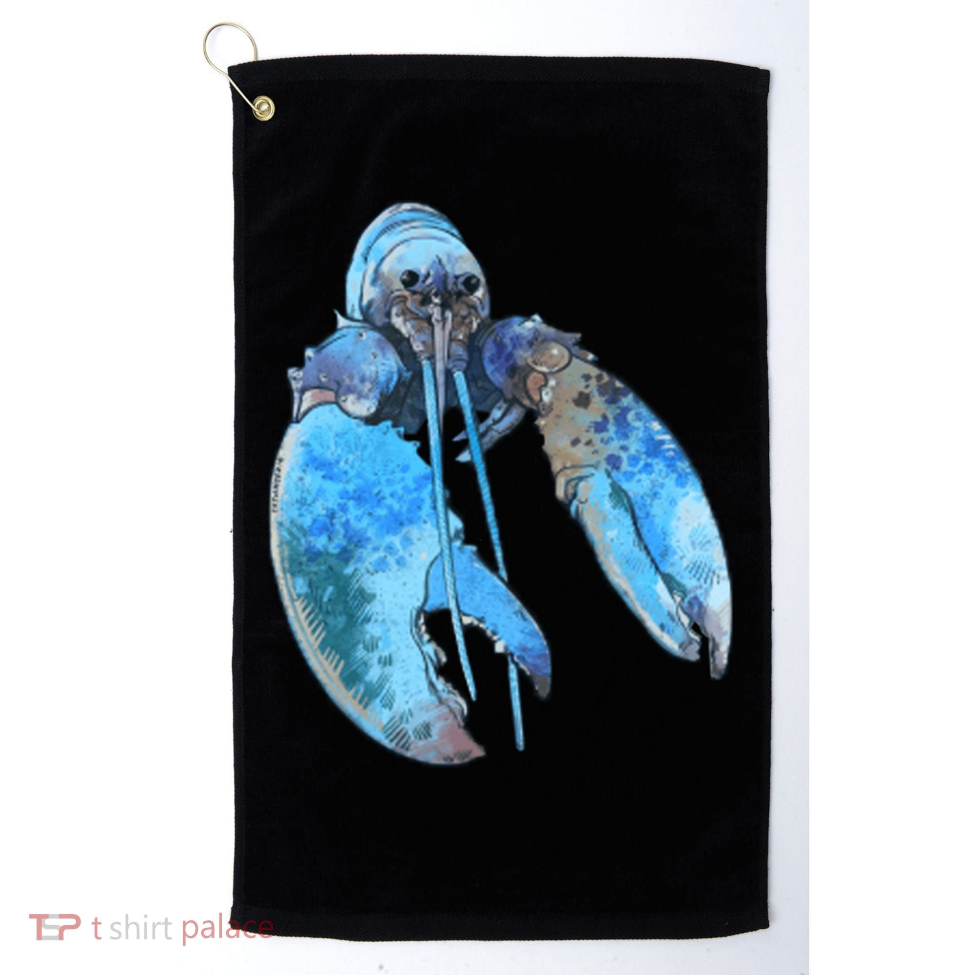 Funny Jumpscare Lobster Meme Blue Crustacean Golf Towel