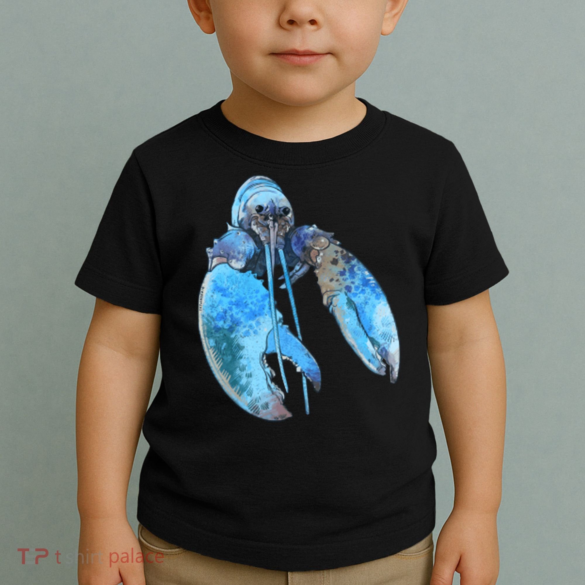 Funny Jumpscare Lobster Meme Blue Crustacean Toddler T-Shirt