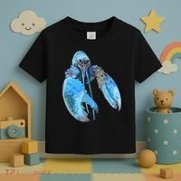 Funny Jumpscare Lobster Meme Blue Crustacean Toddler T-Shirt thumb 3
