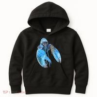 Funny Jumpscare Lobster Meme Blue Crustacean Kids Hoodie thumb 0
