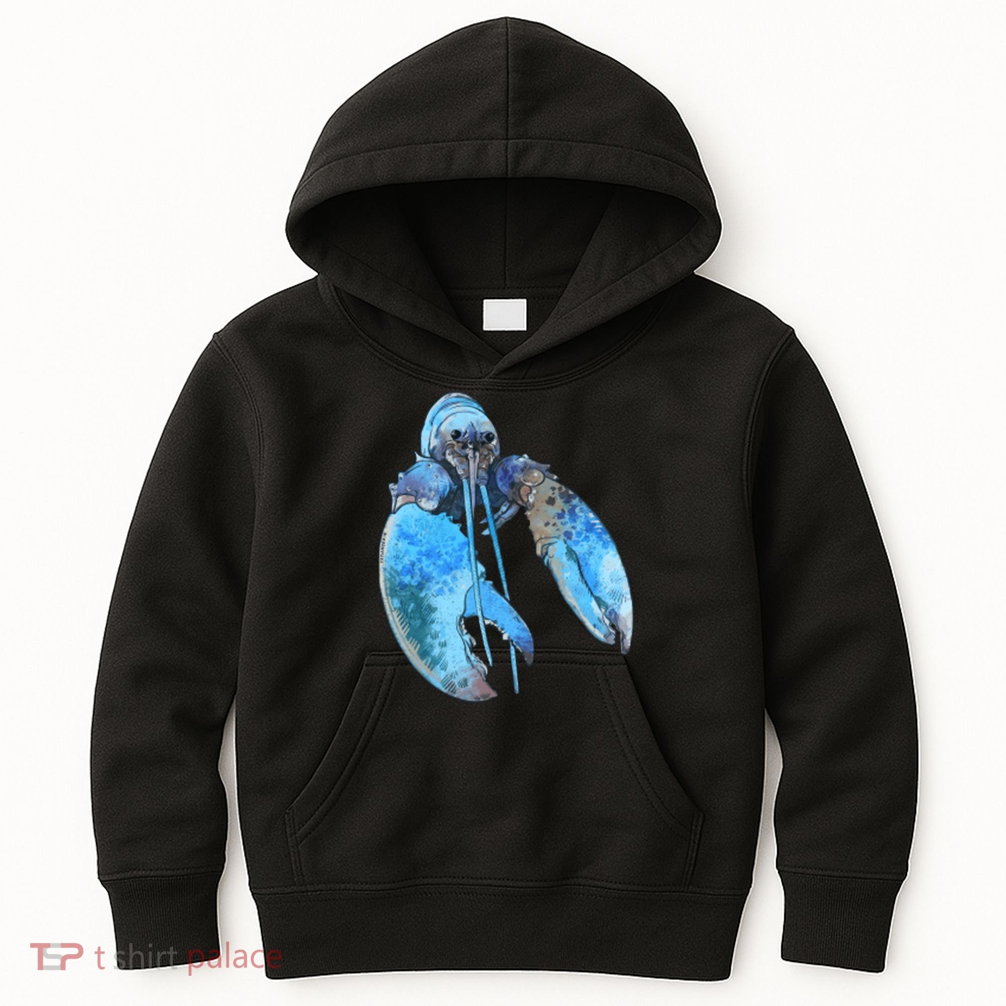 Funny Jumpscare Lobster Meme Blue Crustacean Kids Hoodie