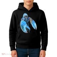 Funny Jumpscare Lobster Meme Blue Crustacean Kids Hoodie thumb 4