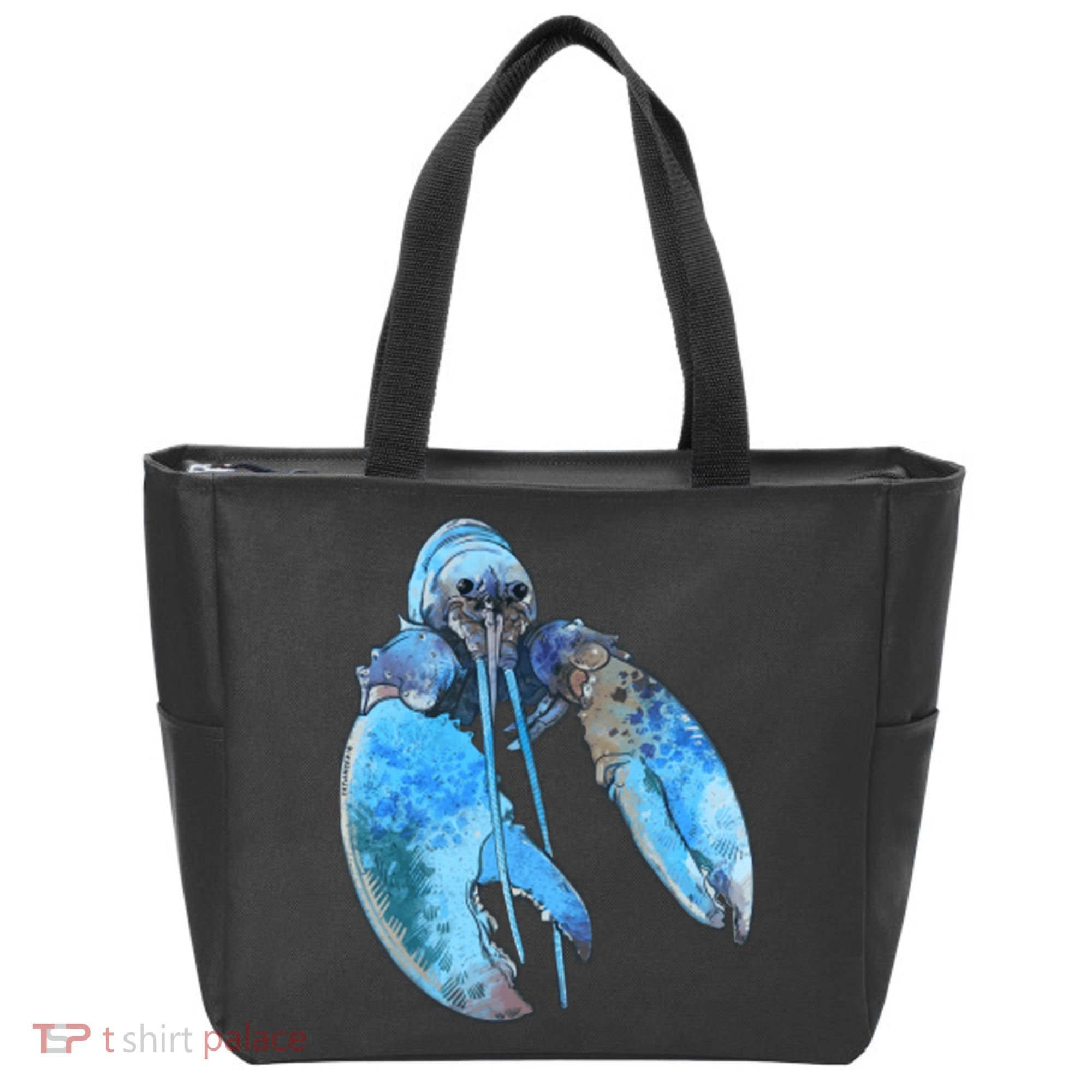 Funny Jumpscare Lobster Meme Blue Crustacean Tote Bag