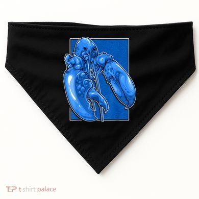 Funny Jumpscare Lobster Meme Blue Crustacean USA-Made Doggie Bandana