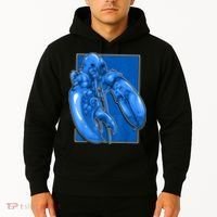 Funny Jumpscare Lobster Meme Blue Crustacean Hoodie thumb 2