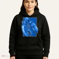 Funny Jumpscare Lobster Meme Blue Crustacean Hoodie thumb 5
