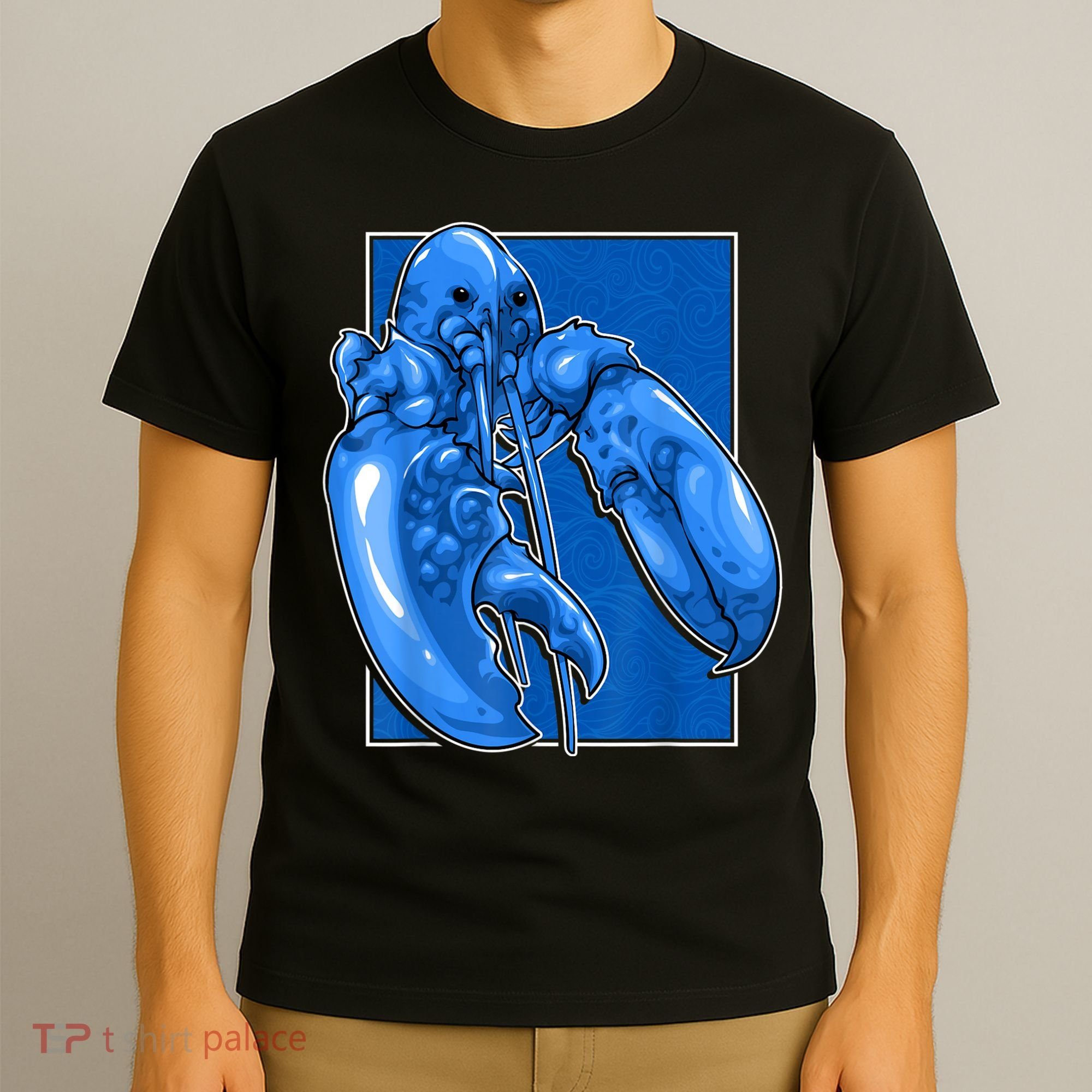 Funny Jumpscare Lobster Meme Blue Crustacean T-Shirt