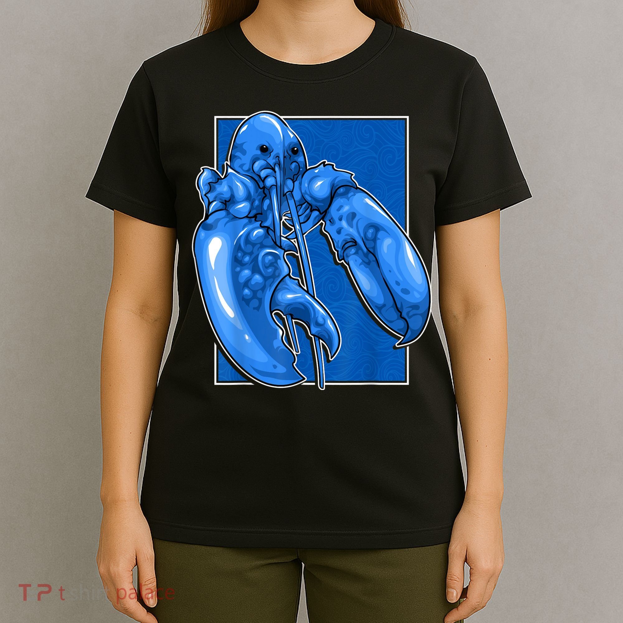 Funny Jumpscare Lobster Meme Blue Crustacean T-Shirt