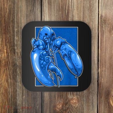 Funny Jumpscare Lobster Meme Blue Crustacean Coaster