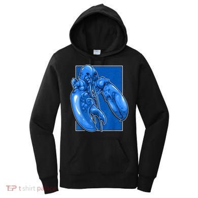Funny Jumpscare Lobster Meme Blue Crustacean Women's Hoodie
