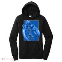 Funny Jumpscare Lobster Meme Blue Crustacean Women's Hoodie thumb 0