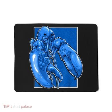 Funny Jumpscare Lobster Meme Blue Crustacean Mousepad
