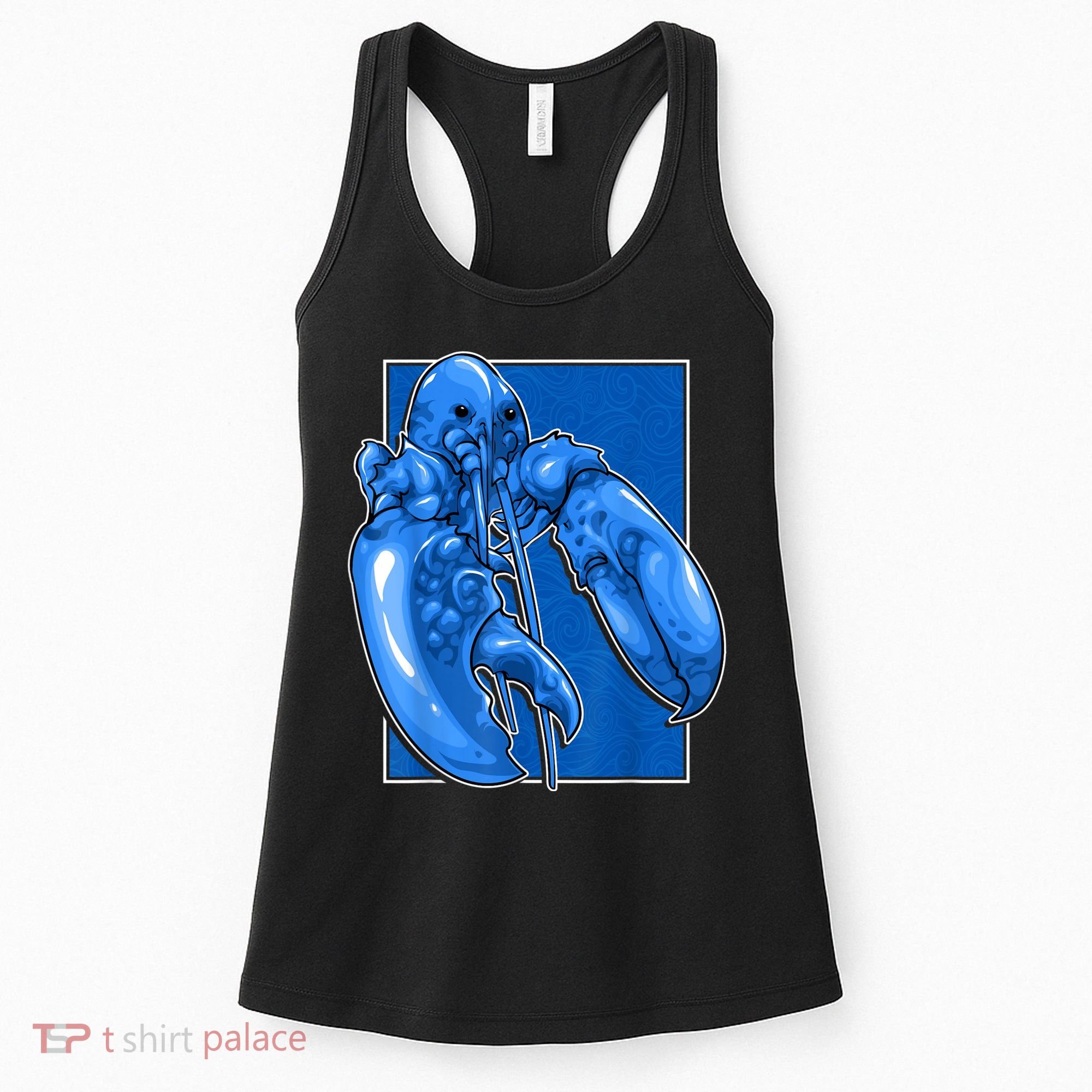 Funny Jumpscare Lobster Meme Blue Crustacean Women's Tank Top