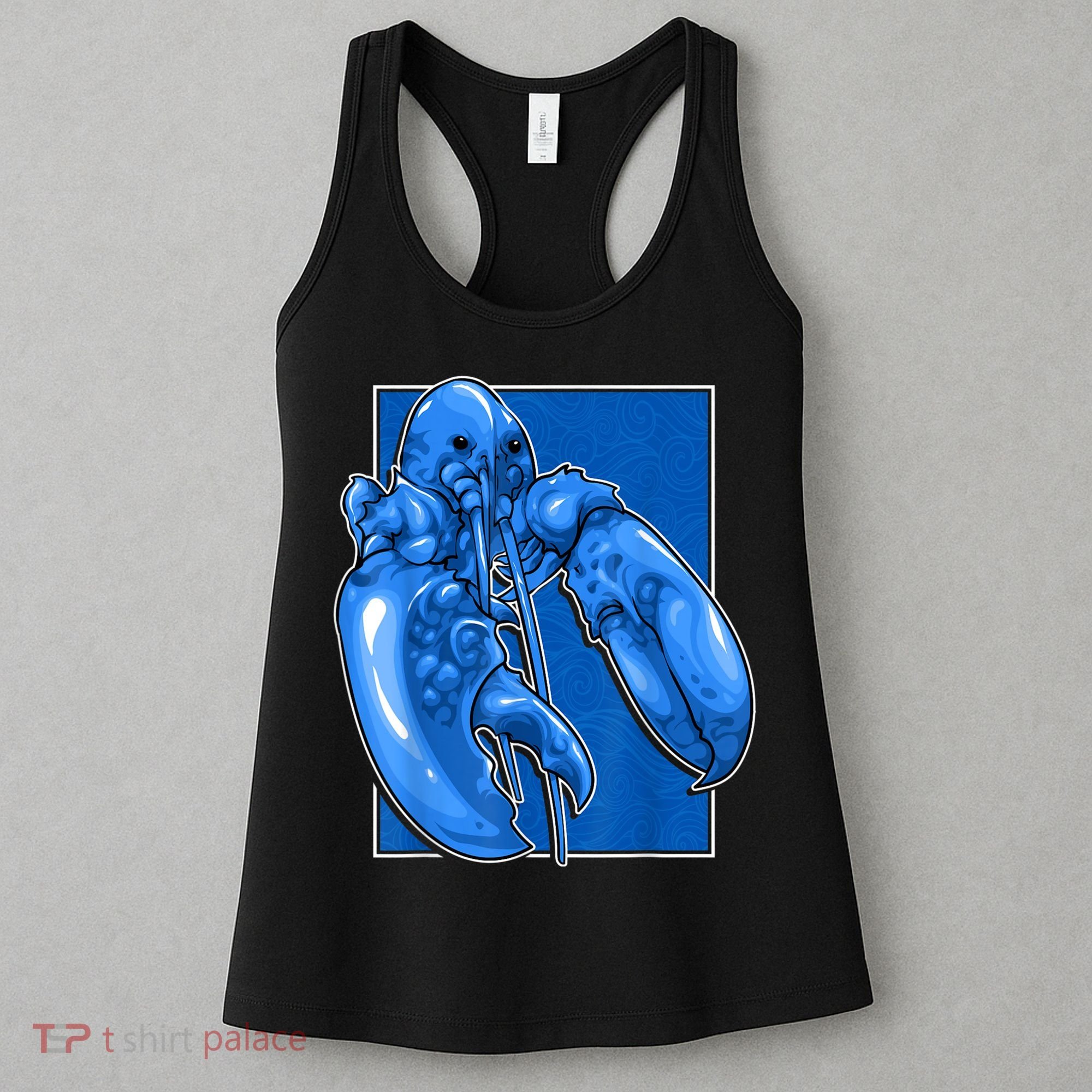 Funny Jumpscare Lobster Meme Blue Crustacean Women's Tank Top