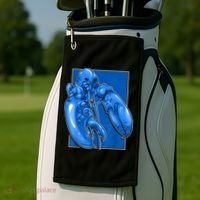 Funny Jumpscare Lobster Meme Blue Crustacean Golf Towel thumb 2