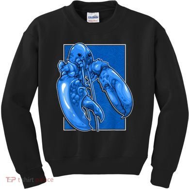 Funny Jumpscare Lobster Meme Blue Crustacean Kids Sweatshirt