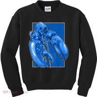 Funny Jumpscare Lobster Meme Blue Crustacean Kids Sweatshirt thumb 0