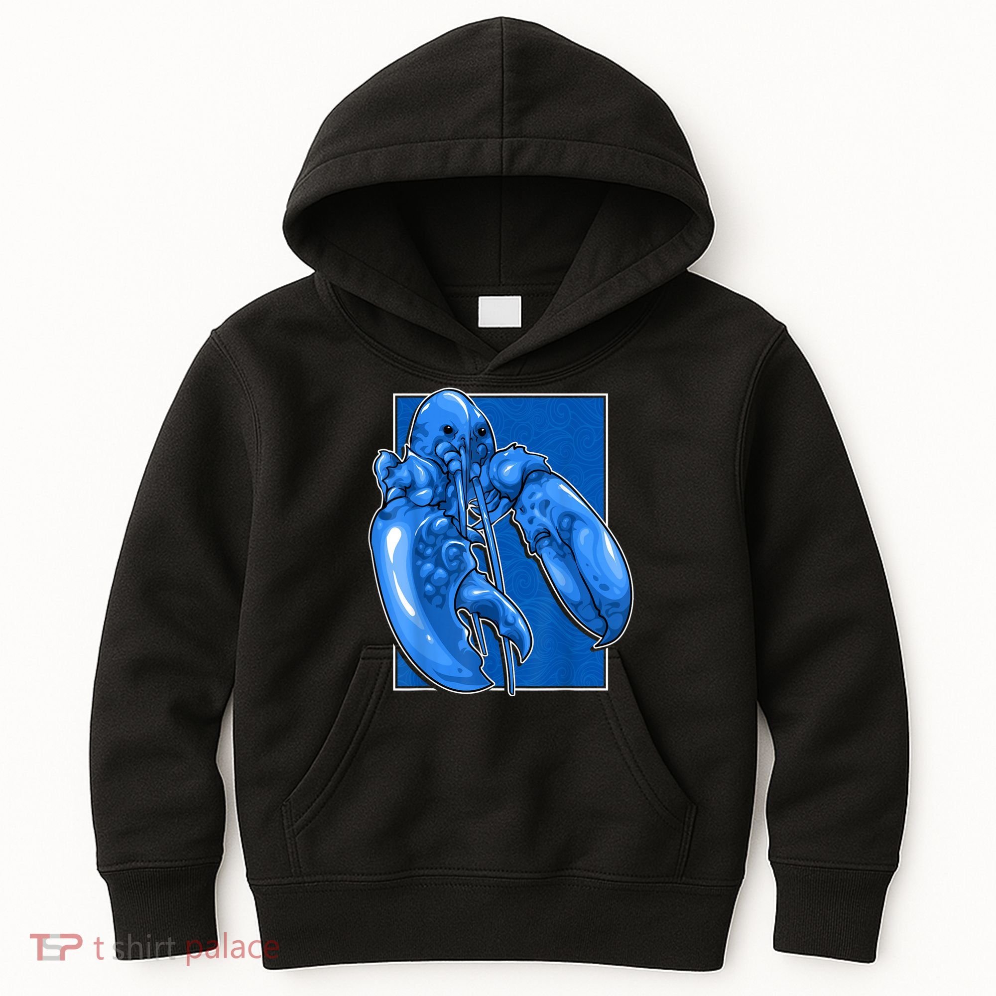 Funny Jumpscare Lobster Meme Blue Crustacean Kids Hoodie