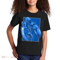 Funny Jumpscare Lobster Meme Blue Crustacean Kids T-Shirt thumb 2