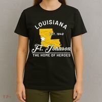 Fort Johnson Louisiana La Vintage Home Of Heroes Jrtc Gift T-Shirt thumb 4