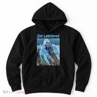Funny Jumpscare Lobster Meme Blue Crustacean Hoodie thumb 0