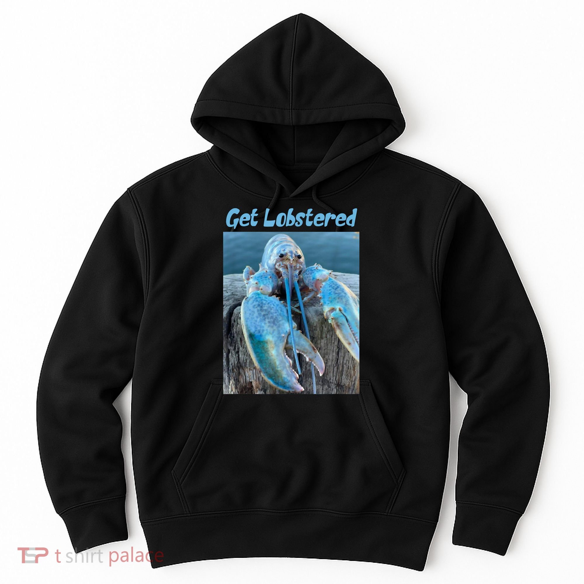 Funny Jumpscare Lobster Meme Blue Crustacean Hoodie