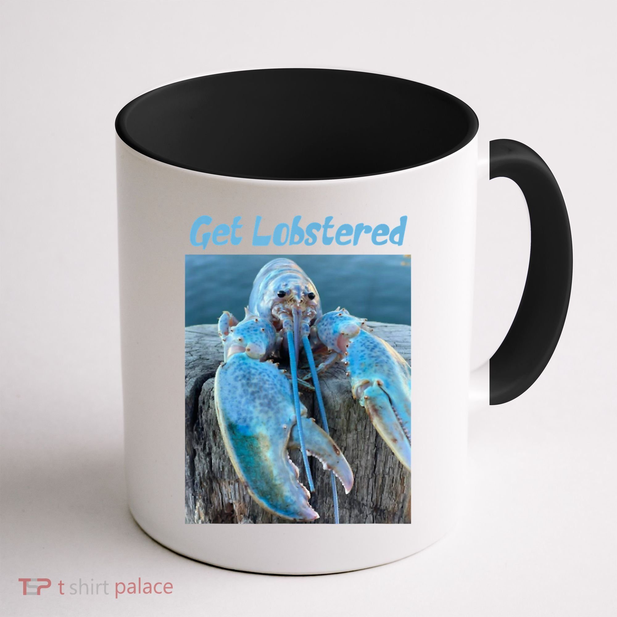 Funny Jumpscare Lobster Meme Blue Crustacean Coffee Mug