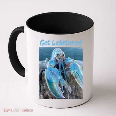 Funny Jumpscare Lobster Meme Blue Crustacean Coffee Mug