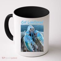 Funny Jumpscare Lobster Meme Blue Crustacean Coffee Mug thumb 0