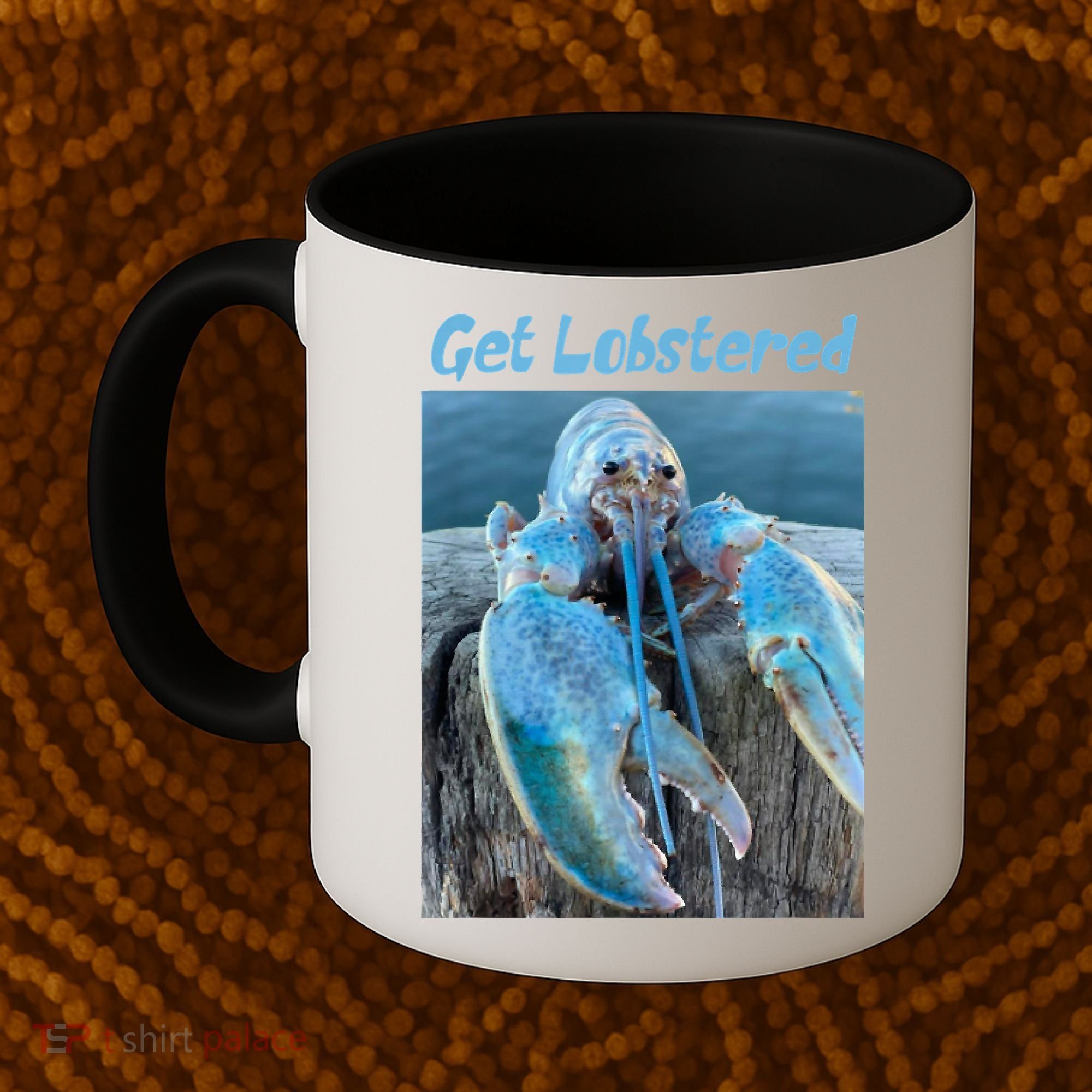 Funny Jumpscare Lobster Meme Blue Crustacean Coffee Mug