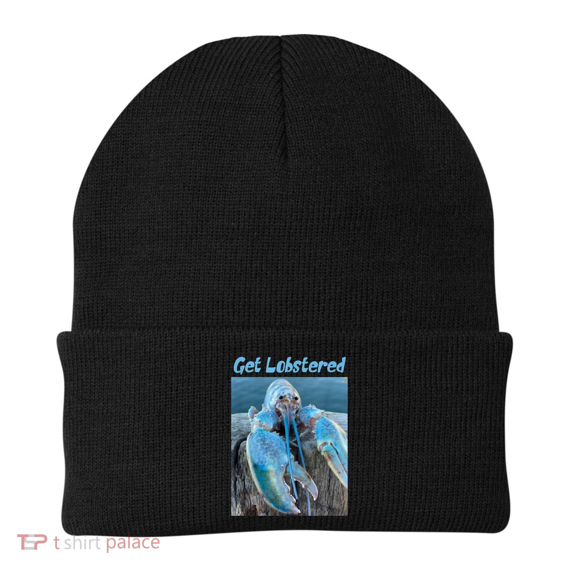 Funny Jumpscare Lobster Meme Blue Crustacean Beanie