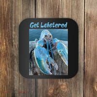 Funny Jumpscare Lobster Meme Blue Crustacean Coaster thumb 0