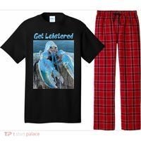 Funny Jumpscare Lobster Meme Blue Crustacean Pajama Set thumb 0