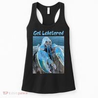 Funny Jumpscare Lobster Meme Blue Crustacean Women's Tank Top thumb 0