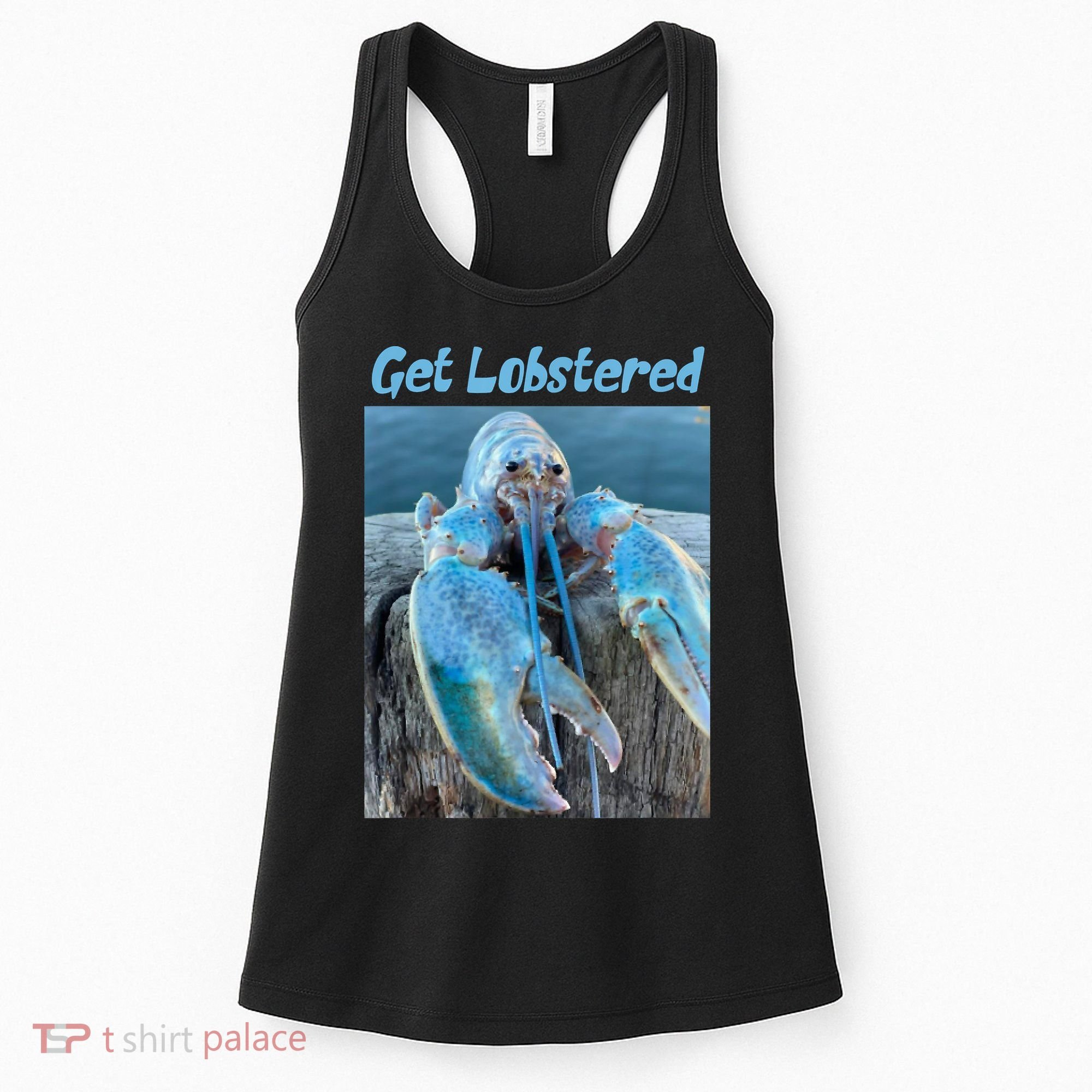 Funny Jumpscare Lobster Meme Blue Crustacean Women's Tank Top