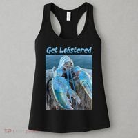 Funny Jumpscare Lobster Meme Blue Crustacean Women's Tank Top thumb 3
