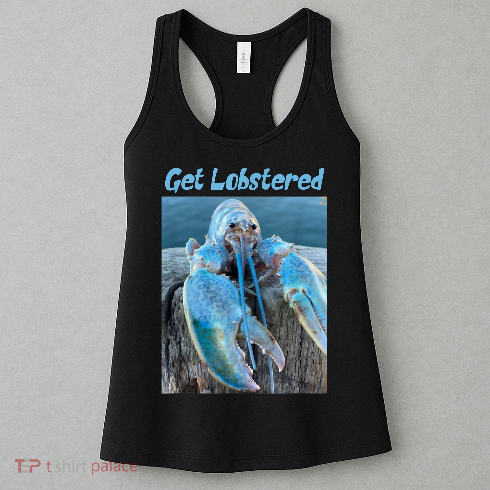 Funny Jumpscare Lobster Meme Blue Crustacean Women's Tank Top