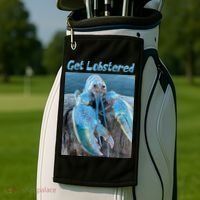 Funny Jumpscare Lobster Meme Blue Crustacean Golf Towel thumb 2